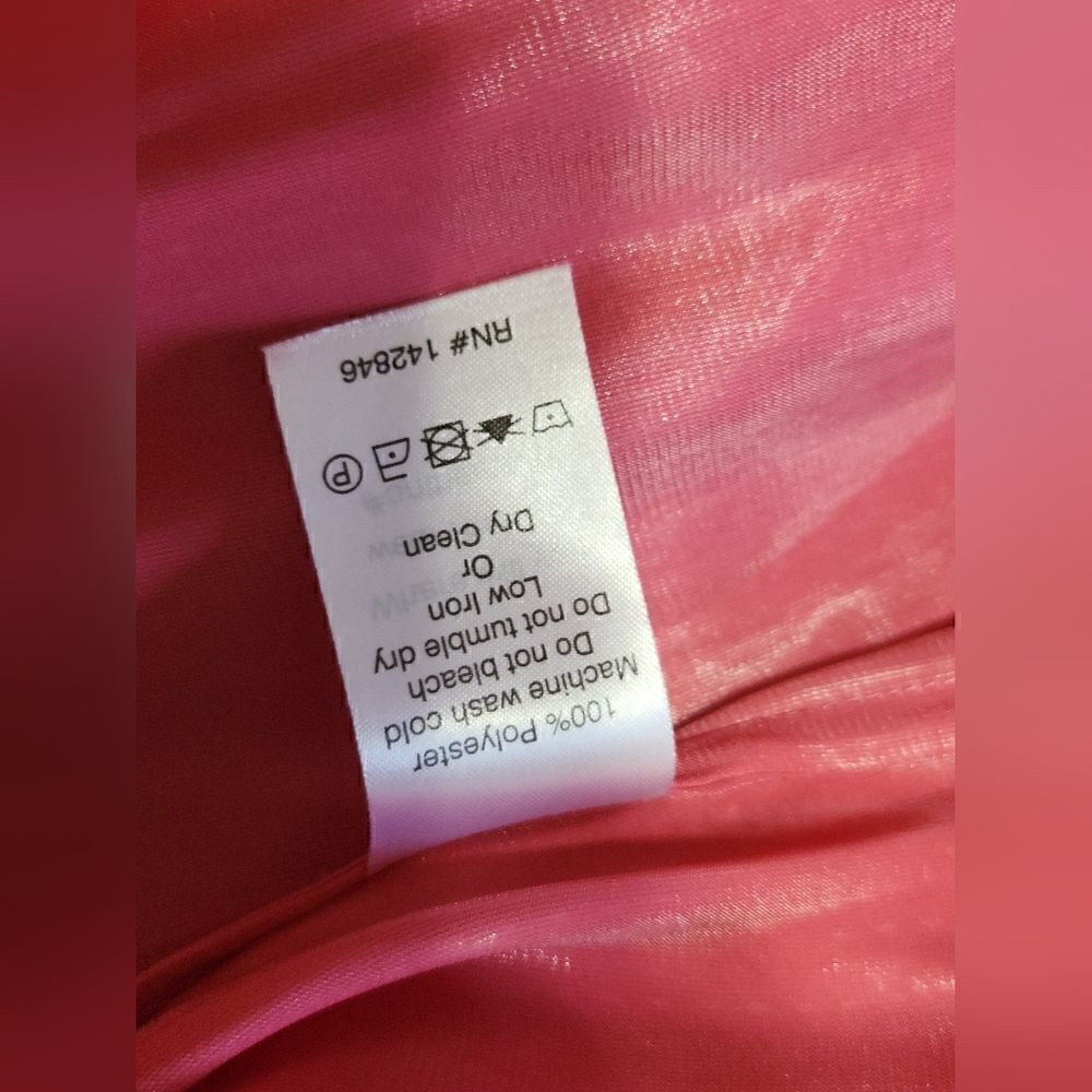 RHODE adele plissé lamé satin blouse pink size M - Picture 12 of 12